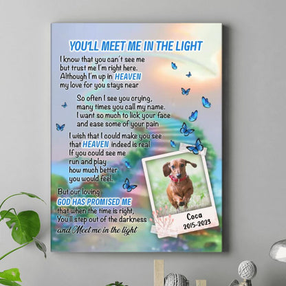 Personalized Memorial Dog Canvas - Upload Photo - Memorial Gift For Dog