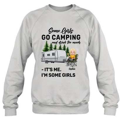 Personalized Camping Lady Shirt/Pullover Hoodie - Woman/Couple - Gift Idea For Camping Lover