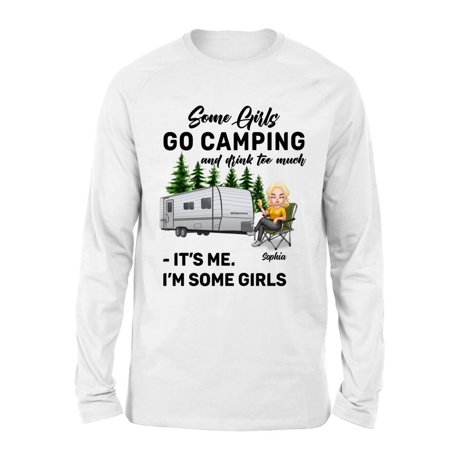 Personalized Camping Lady Shirt/Pullover Hoodie - Woman/Couple - Gift Idea For Camping Lover