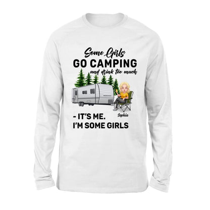 Personalized Camping Lady Shirt/Pullover Hoodie - Woman/Couple - Gift Idea For Camping Lover