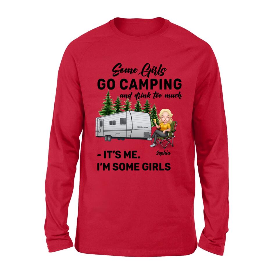 Personalized Camping Lady Shirt/Pullover Hoodie - Woman/Couple - Gift Idea For Camping Lover