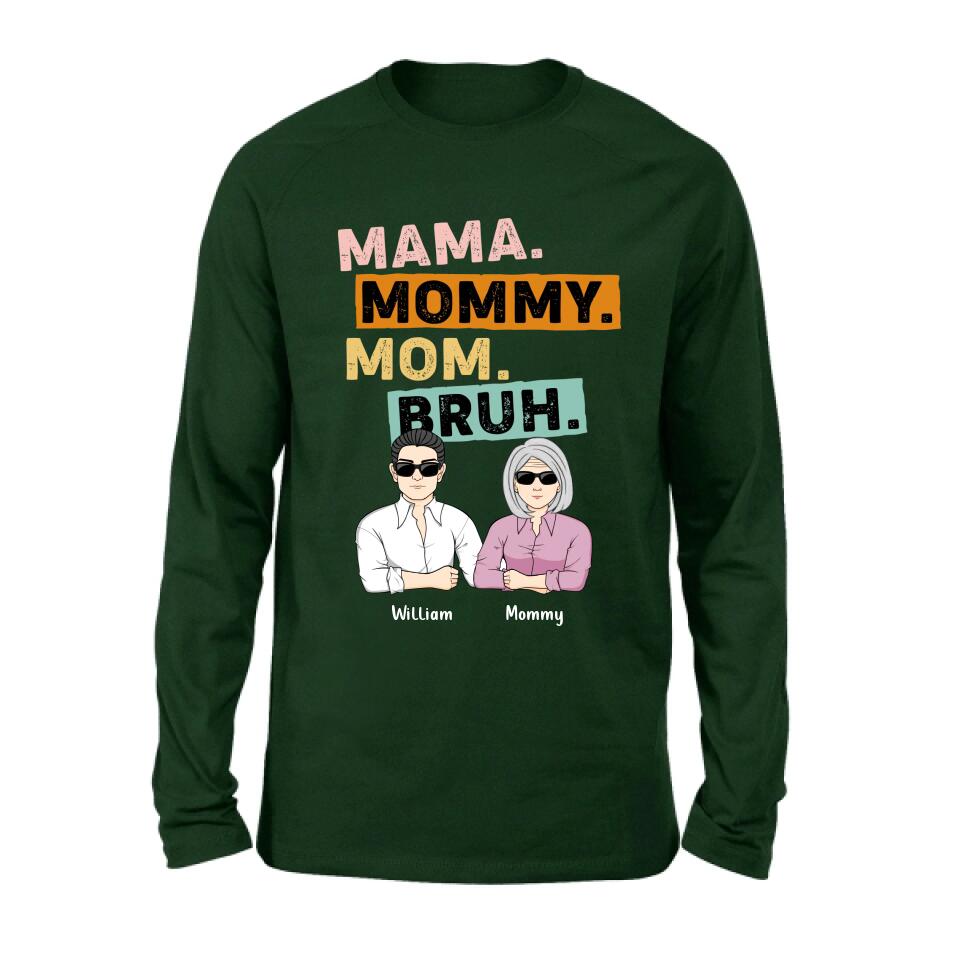 Personalized Mama Shirt - Up to 4 Children - Mother's Day Gift Idea From Sons - Mama Mommy Mom Bruh