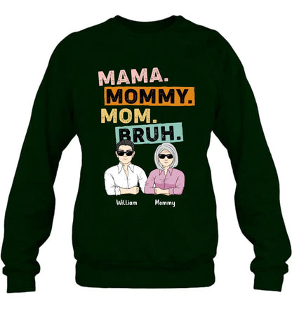 Personalized Mama Shirt - Up to 4 Children - Mother's Day Gift Idea From Sons - Mama Mommy Mom Bruh
