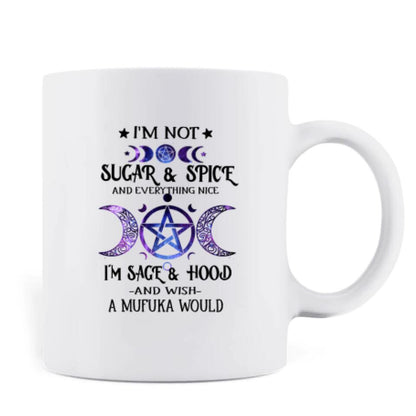 Personalized Witch Coffee Mug - Best Halloween Gift Idea - I'm Not Sugar And Spice - DFESX1