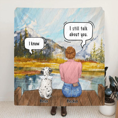 Personalized Dog Mom Quilt/Fleece Blanket - Up to 4 Pets - Gift Idea For Pet Lover - FXVV9O