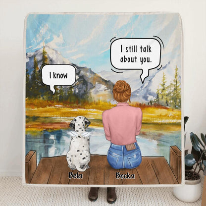 Personalized Dog Mom Quilt/Fleece Blanket - Up to 4 Pets - Gift Idea For Pet Lover - FXVV9O