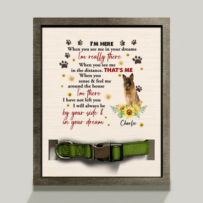 Custom Personalized Memorial Dog Photo Loss Frame - Gift Idea For Dog Lover - I'm Here