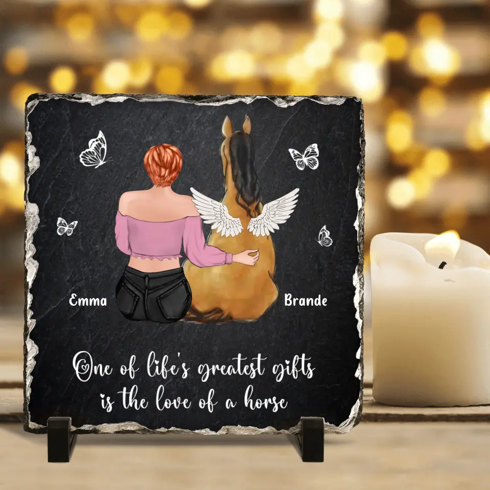 Personalized Memorial Horse Lithograph - Memorial Gift Idea for Horse Owners - One Of Life's Greatest Gifts Is The Love Of A Horse