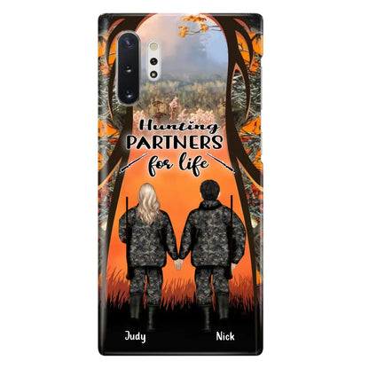 Custom Personalized Hunting Phone Case - Gift Idea For Couple/Hunting Lovers - Hunting Partners For Life - Case for iPhone/Samsung