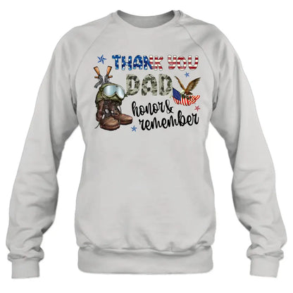 Custom Personalized Memorial Day Shirt/Hoodie - Memorial Gift Idea For Veterans Day/Independence Day - Thank You Honor & Remember