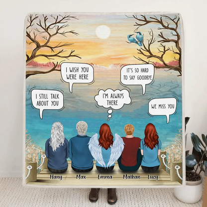 Personalized Memorial Quilt/Fleece Blanket - Up to 5 People - Gift Idea For Family