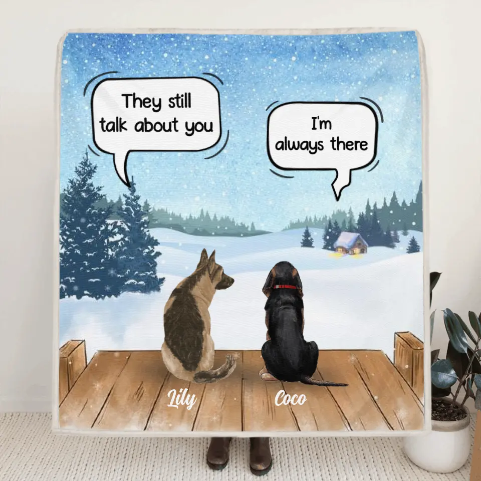 Personalized Dog Horse Quilt/Fleece Blanket - Up to 5 Pets - They Still Talk About You