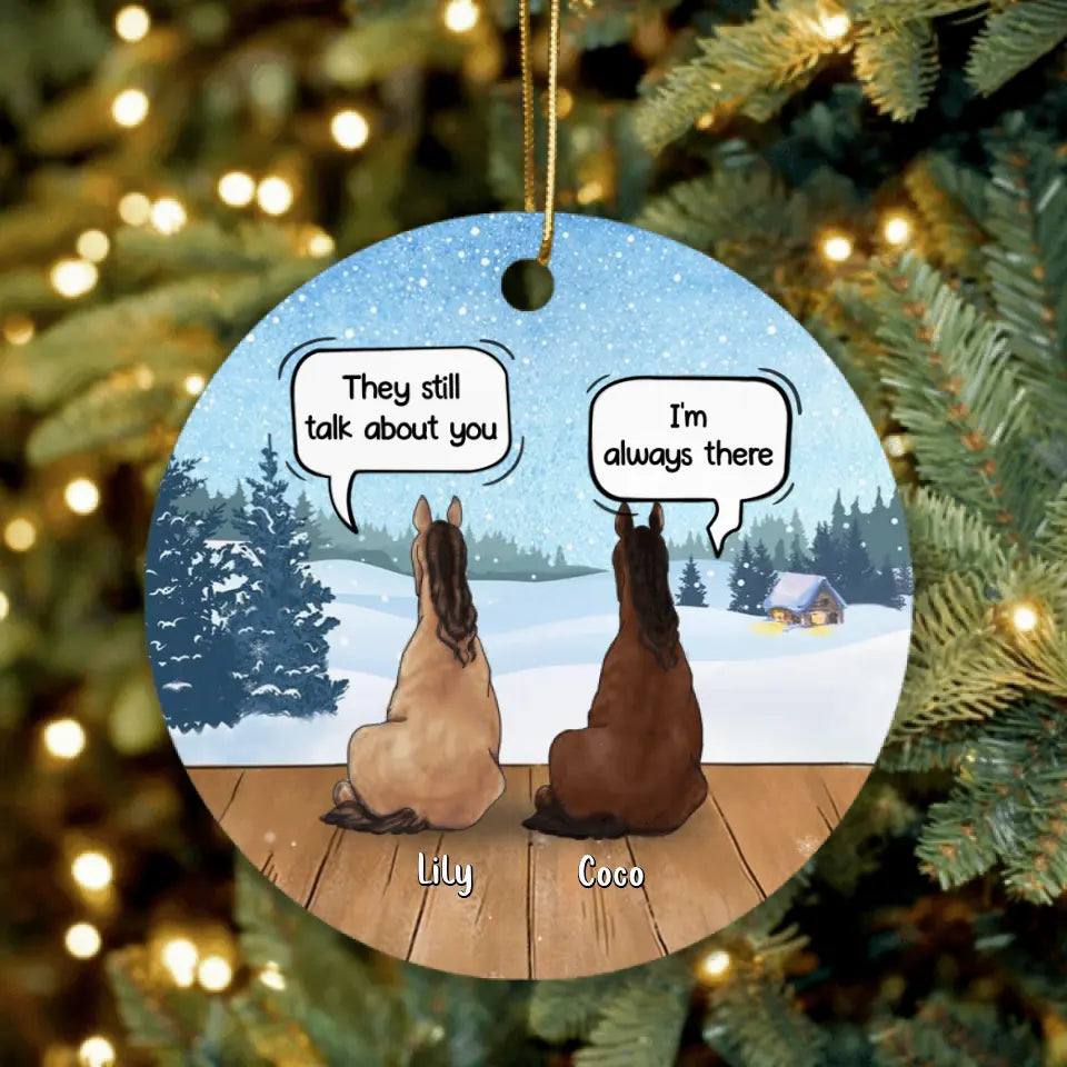 Personalized Horse Dog Ornament - Up to 5 Horses/Dogs - They Still Talk About You