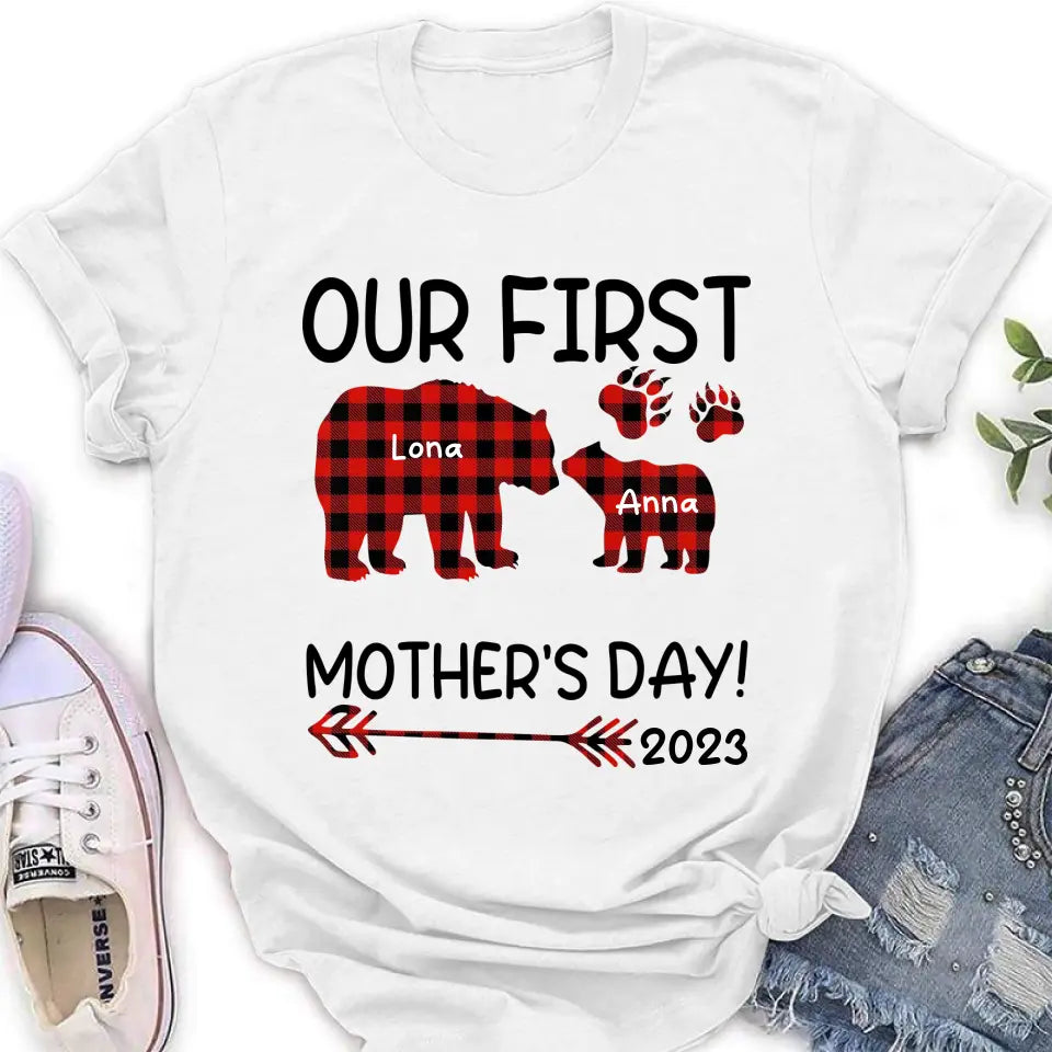 Personalized Bear Shirt/Baby Onesie - Gift Idea For Mother's Day - Our First Mother's Day 2023