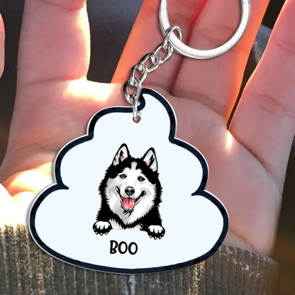 Personalized Pet Acrylic Keychain - Mother's Day Gift Idea for Dog/Cat Owners - Oh Shit I'm Lost Please Call My Mom