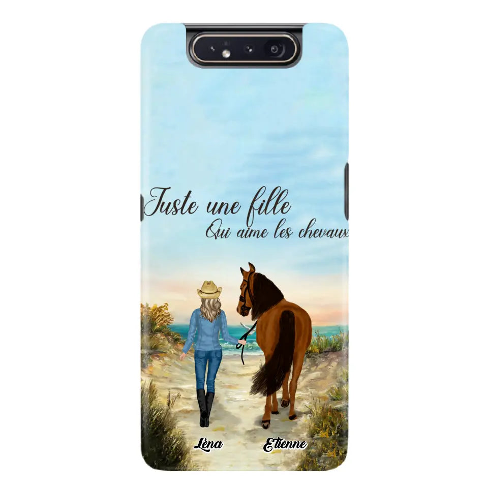 Étuis De Téléphone Personnalisés Pour Une Fille Qui Aime Les Chevaux - Cadeaux Personnalisés Pour Les Amoureux Des Chevaux - Jusqu'À 6 Chevaux - Juste Une Fille Qui Aime Les Chevaux