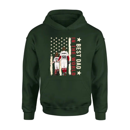 Personalized Baseball Shirt/Long sleeve/Sweatshirt/Hoodie - Gift Idea For Baseball Lovers/Father's Day - Up to 3 Kids - Best Dad In The World