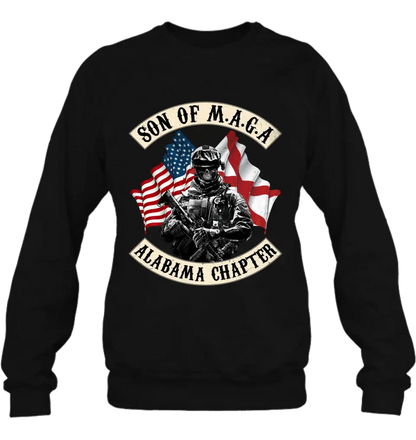 Personalized Veteran Unisex T-shirt/ Sweatshirt/ Long Sleeve - Hoodie - Gift Idea For Veteran/ Father's Day/ Birthday - Son Of M.A.G.A