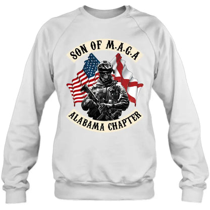 Personalized Veteran Unisex T-shirt/ Sweatshirt/ Long Sleeve - Hoodie - Gift Idea For Veteran/ Father's Day/ Birthday - Son Of M.A.G.A