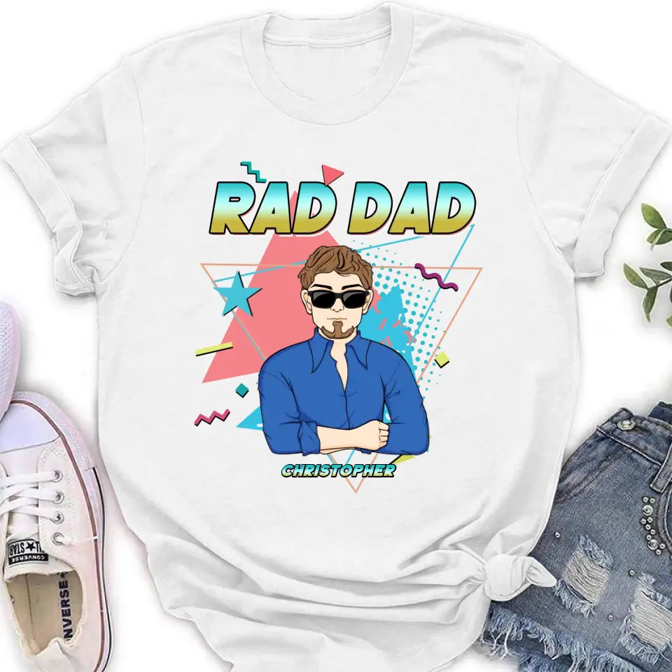 Personalized Father's Day Shirt/Pullover Hoodie/Long sleeve/Sweatshirt - Gift Idea For Father's Day/Father/Son/Daughter - Rad Dad