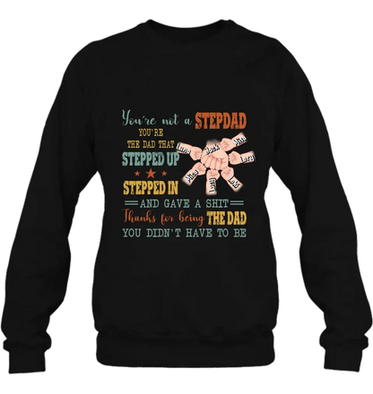 Personalized Step Father Shirt/Hoodie/Sweatchirt/Long sleeve - Best Gift Idea For Father's Day - Up to 6 Kids