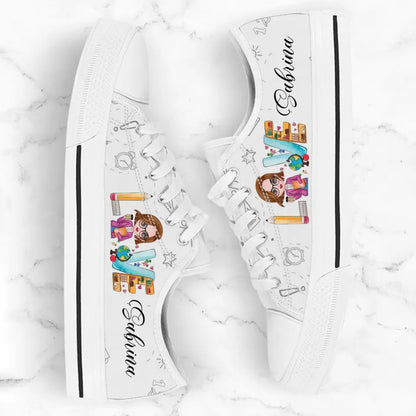 Custom Personalized Teacher Sneakers - Gift Idea For Teacher - Love