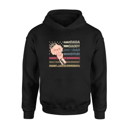 Personalized Bruh Dad Shirt/Hoodie - Father's Day Gift Idea for Dad - Up to 6 Kids - Dada Daddy Dad Bruh