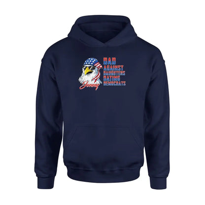 Personalized Dad Shirt/Hoodie - Gift Idea For Father's Day/Independence Day - Dad Against Daughters Dating Democrats