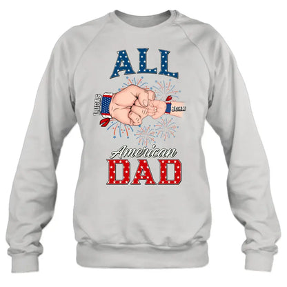Personalized Dad T-Shirt/Hoodie/Sweatshirt - Gift Idea For Dad - All American Dad