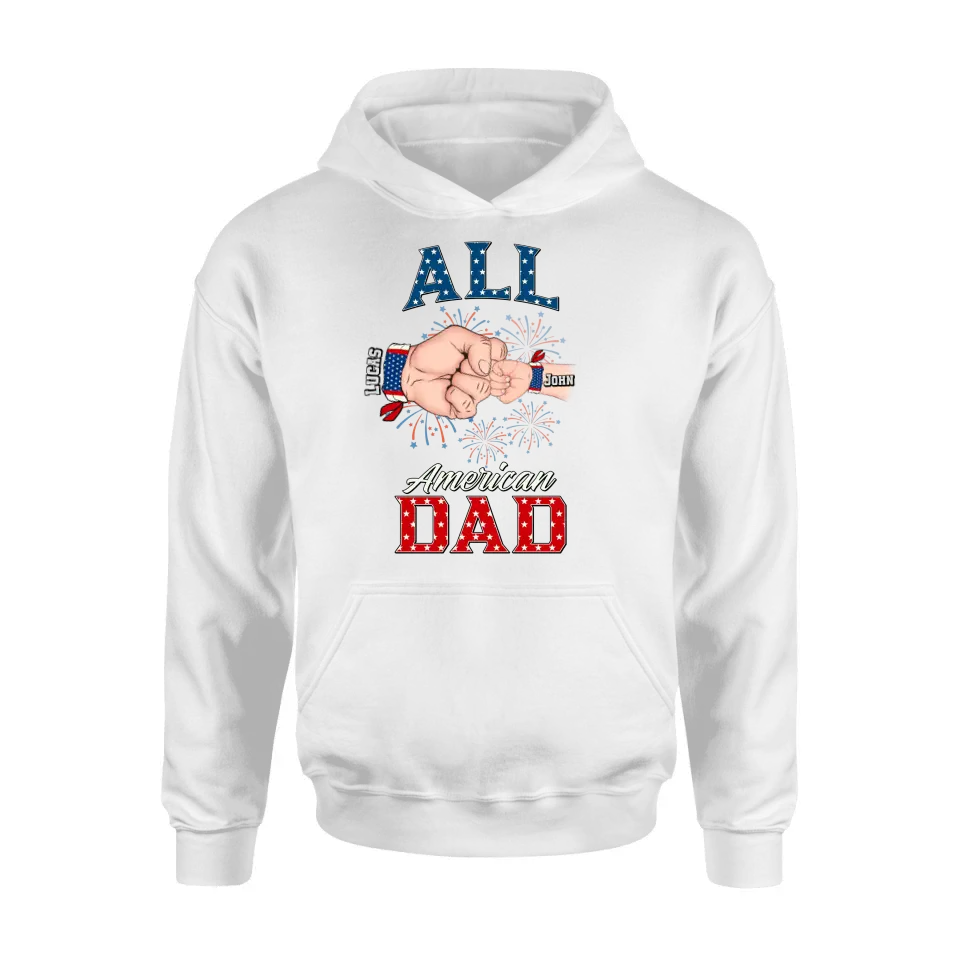 Personalized Dad T-Shirt/Hoodie/Sweatshirt - Gift Idea For Dad - All American Dad