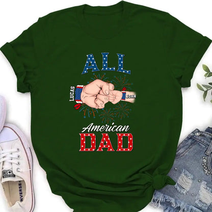 Personalized Dad T-Shirt/Hoodie/Sweatshirt - Gift Idea For Dad - All American Dad