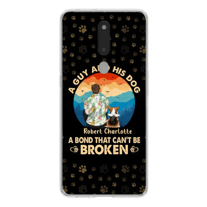 Personalized Dog Dad Phone Case - Father's Day Gift Idea for Dad/Dog Lovers - Up to 4 Dogs - A Guy And His Dog A Bond That Can't Be Broken - Cases For Oppo/Xiaomi/Huawei