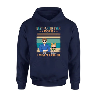 Personalized Proud Father Of Dumbass Kids Shirt/Hoodie - Gift Idea For Father/Father's Day - Up to 6 Kids - Best Farter Ever Oops I Mean Father