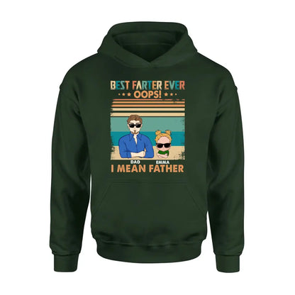 Personalized Proud Father Of Dumbass Kids Shirt/Hoodie - Gift Idea For Father/Father's Day - Up to 6 Kids - Best Farter Ever Oops I Mean Father