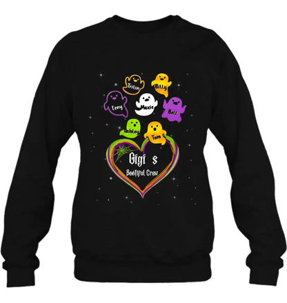 Personalized Gigi's Bootiful Crew T-shirt/Sleeve/Sweatshirt/Hoodie - Halloween gift for Grandma - Up to 7 Grandkids