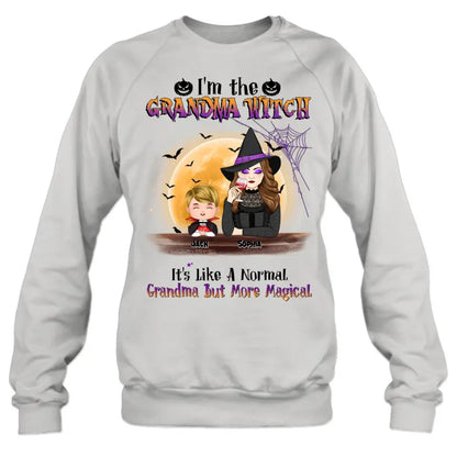 Personalized Grandma Witch Shirt - Gift Idea For Halloween - Up to 5 Kids - I'm Grandma Witch