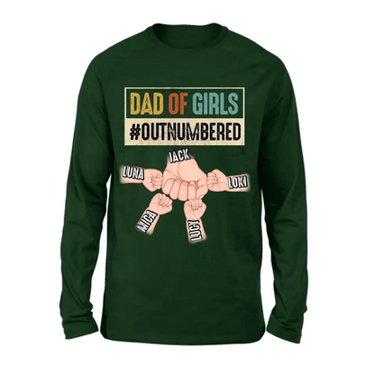 Personalized Dad Shirt/Hoodie - Gift Idea For Father's Day/Dad - Up to 4 Kids - Dad Of Girls