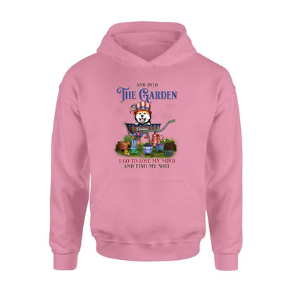 Personalized Pet Shirt/Hoodie - Up to 4 Dogs/Cats - Independence Day Gift Idea for Dog/Cat Owners - And Into The Garden I Go To Lose My Mind And Find My Soul