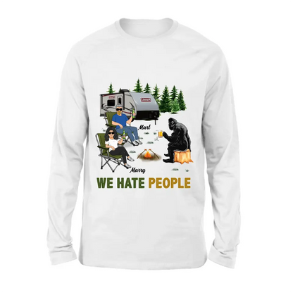 Personalized Camping Shirt/Hoodie - Gift Idea For Camping Lover - We Hate People