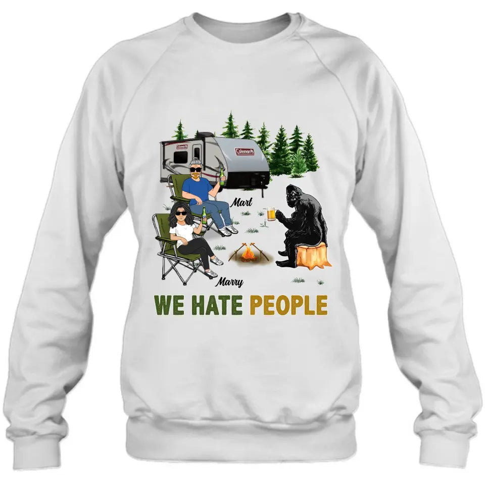 Personalized Camping Shirt/Hoodie - Gift Idea For Camping Lover - We Hate People