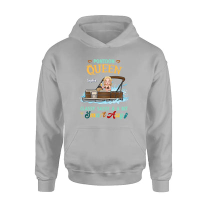 Personalized Pontoon Queen Shirt/Hoodie - Best Gift Idea For Pontoon Lovers - Pontoon Queen Classy Sassy & A Bit Smart Assy