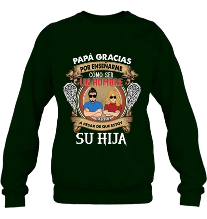 Personalized T-shirt/Long Sleeve / Sweatshirt / Hoodie for Father's day - Spanish Version