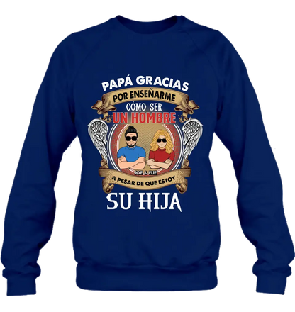 Personalized T-shirt/Long Sleeve / Sweatshirt / Hoodie for Father's day - Spanish Version