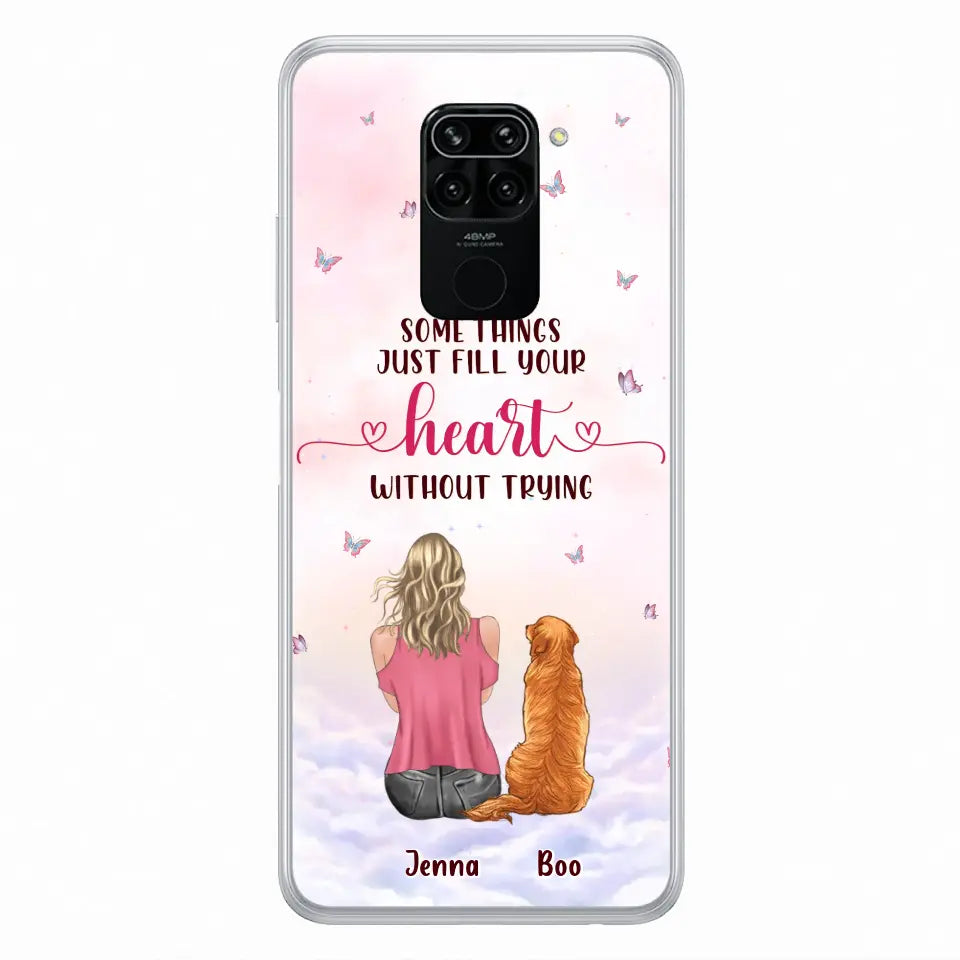 Personalized Dog Mom Phone Case - Up to 5 Dogs - Gift Idea For Dog Lovers - Some Things Just Fill Your Heart Without Trying - Case for iPhone/Samsung - Case for Xiaomi/Huawei/Oppo