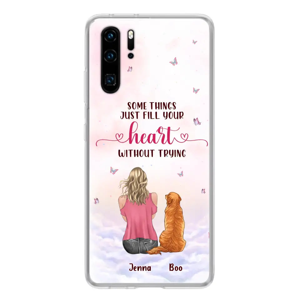 Personalized Dog Mom Phone Case - Up to 5 Dogs - Gift Idea For Dog Lovers - Some Things Just Fill Your Heart Without Trying - Case for iPhone/Samsung - Case for Xiaomi/Huawei/Oppo