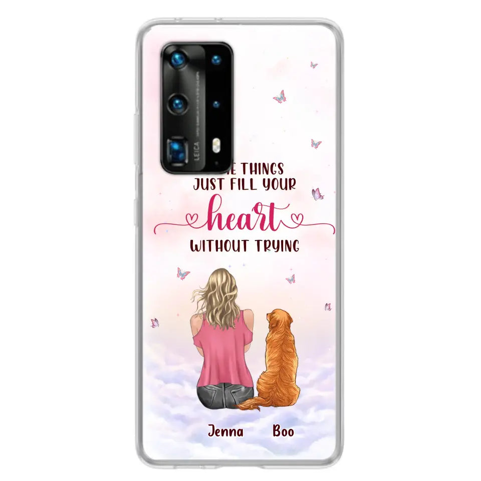 Personalized Dog Mom Phone Case - Up to 5 Dogs - Gift Idea For Dog Lovers - Some Things Just Fill Your Heart Without Trying - Case for iPhone/Samsung - Case for Xiaomi/Huawei/Oppo