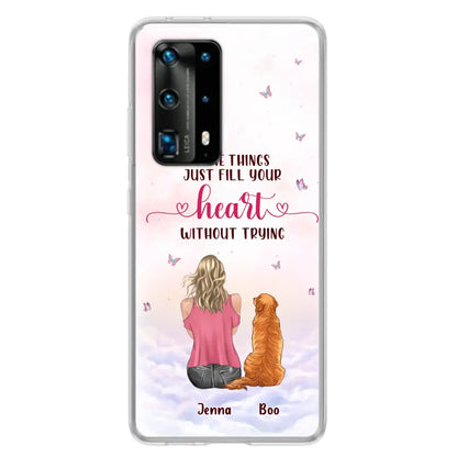 Personalized Dog Mom Phone Case - Up to 5 Dogs - Gift Idea For Dog Lovers - Some Things Just Fill Your Heart Without Trying - Case for iPhone/Samsung - Case for Xiaomi/Huawei/Oppo