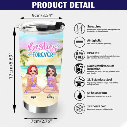 Personalized Best Friends Tumbler 20oz - Gift Idea For Besties/Friends/Summer Vacation - With up to 4 Girls - You Are The Louise To My Thelma