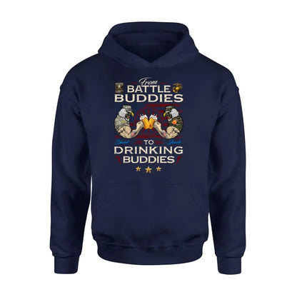 Personalized Veteran Shirt/Sweatshirt/Hoodie - Gift Idea For Veteran - From Battle Buddies To Drinking Buddies