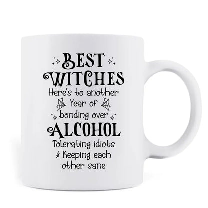 Personalized Besties Witches Coffee Mug - Halloween Gift Idea for Besties/Friends - Best Witches